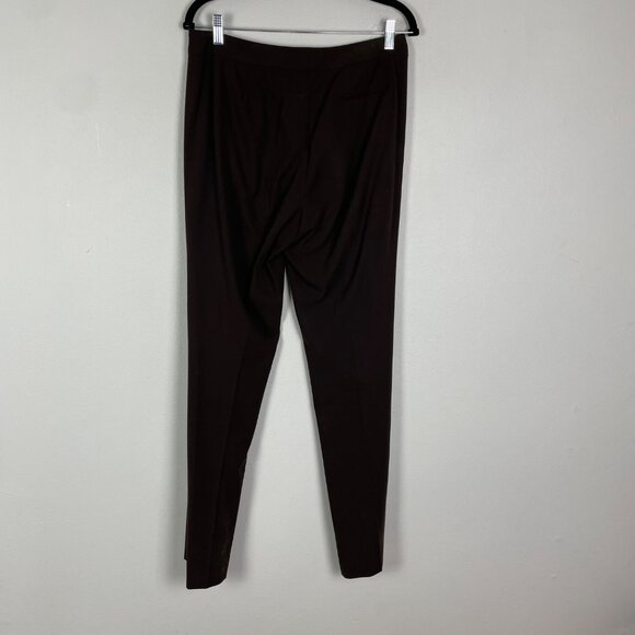 Lafayette 148‎ Women's 8 Tapered Leg High Rise Chocolate Brown Wool Trousers - Picture 8 of 10